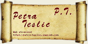 Petra Teslić vizit kartica